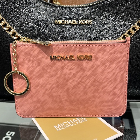 MICHAEL KORS SMALL TOP ZIP COINPOUCH WITH ID CARD CASE WALLET 
PRIMROSE 
NWT - Picture 13 of 16